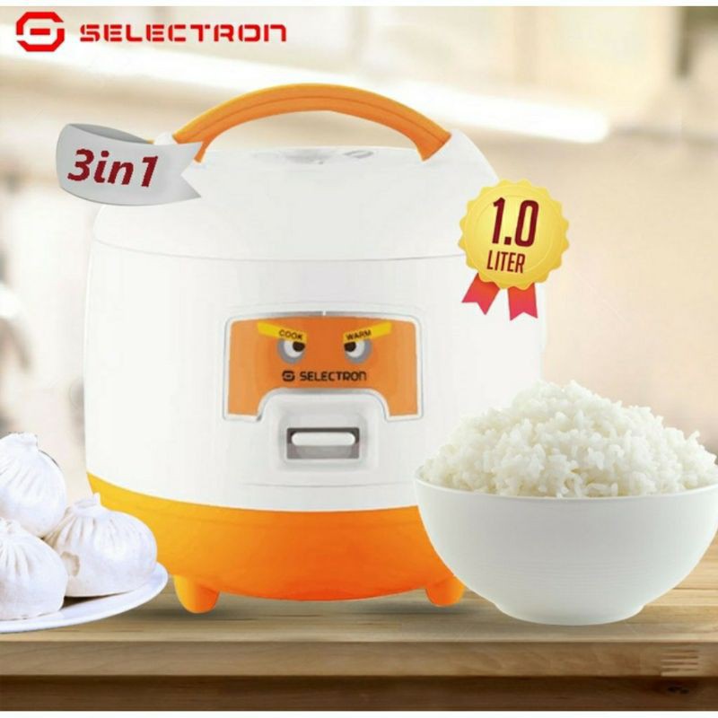 rice cooker SELECTRON 1 liter - magic com 3 in 1 anti penyok