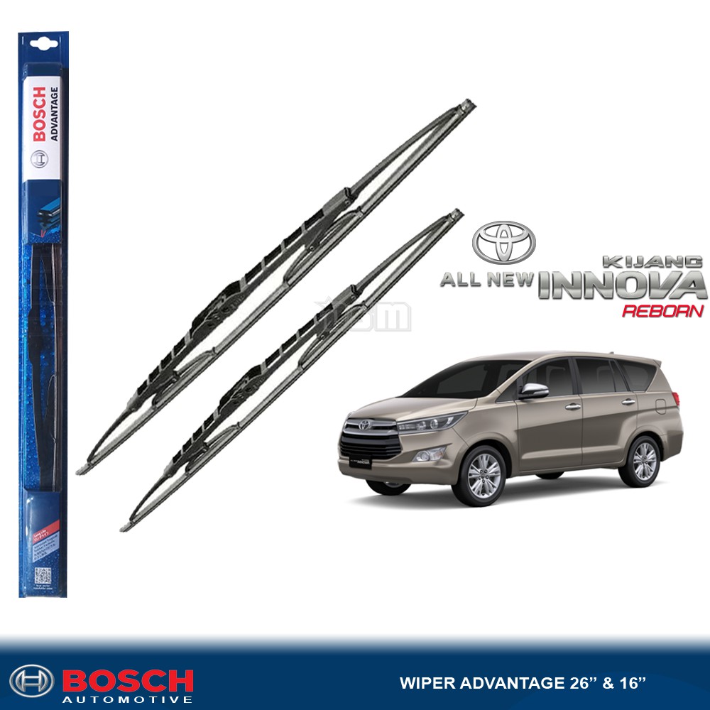 Bosch Advantage / Karet Wiper Mobil Toyota Innova Reborn 26&quot; dan 16&quot; (Sepasang) / Wiper Mobil / DSM