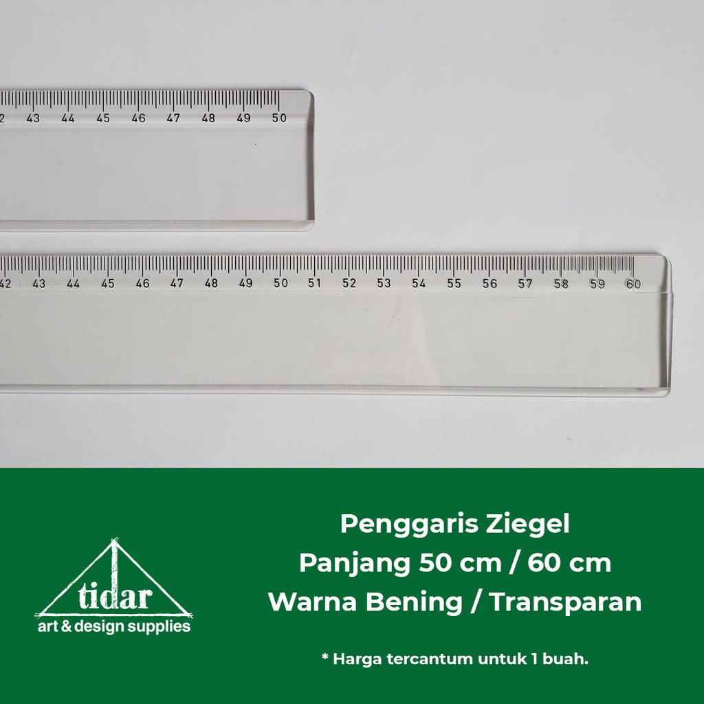 

Penggaris Ziegel Panjang 50 CM / 60 CM - Mistar Plastik Germany