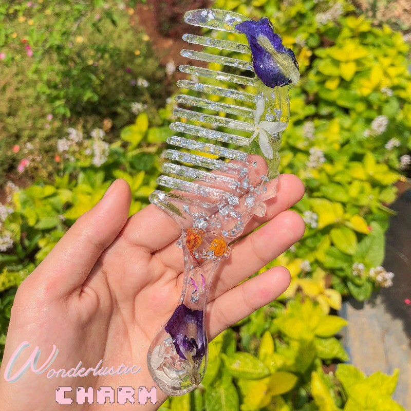 Resin Rapunzel Comb Custom Order / Sisir Rambut