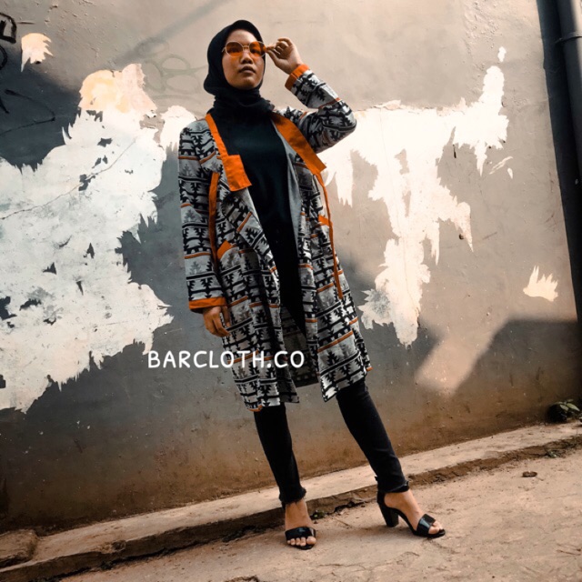 Barcloth.co - AUDREY ETHNIC OUTER FLANNEL ETNIK ETNIC FORMAL CASUAL DRESS KERJA BUSUI FLANEL FRIENDL