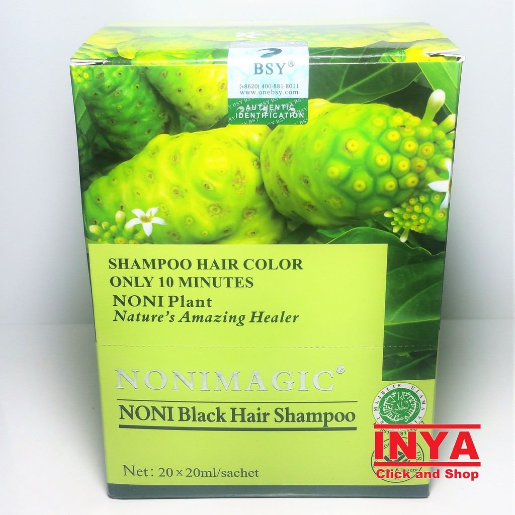 BSY NONIMAGIC - NONI BLACK HAIR SHAMPOO BOX 20x20ml - Sampo