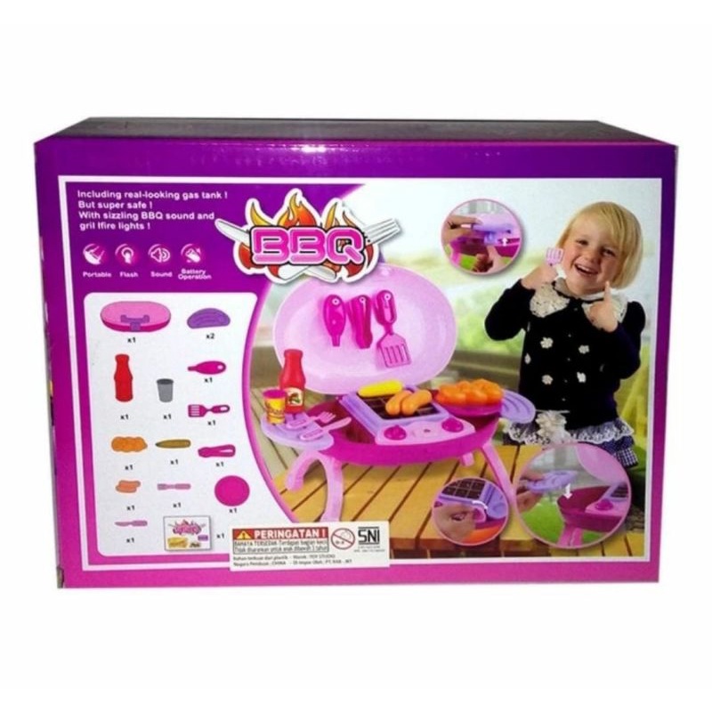 Mainan Set Perlengkapan BBQ Barbeque Koper