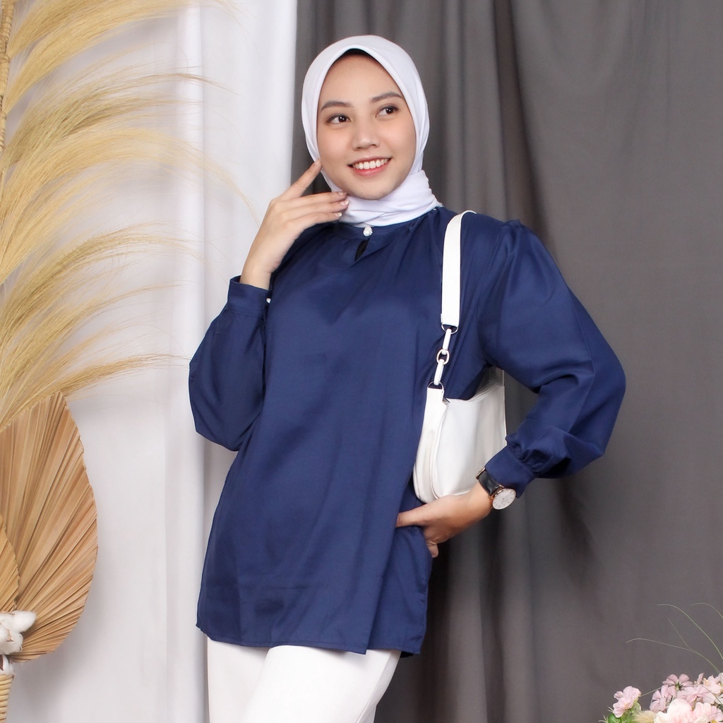RX FASHION MITTA BLOUSE BAHAN WOLFIS UKURAN ALLSIZE FIT L 1R