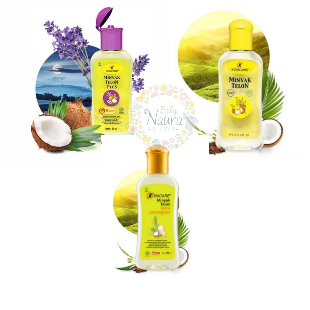Konicare Minyak Telon | Konicare Minyak Telon dan Telon Plus 125mL | Konicare Lemongrass