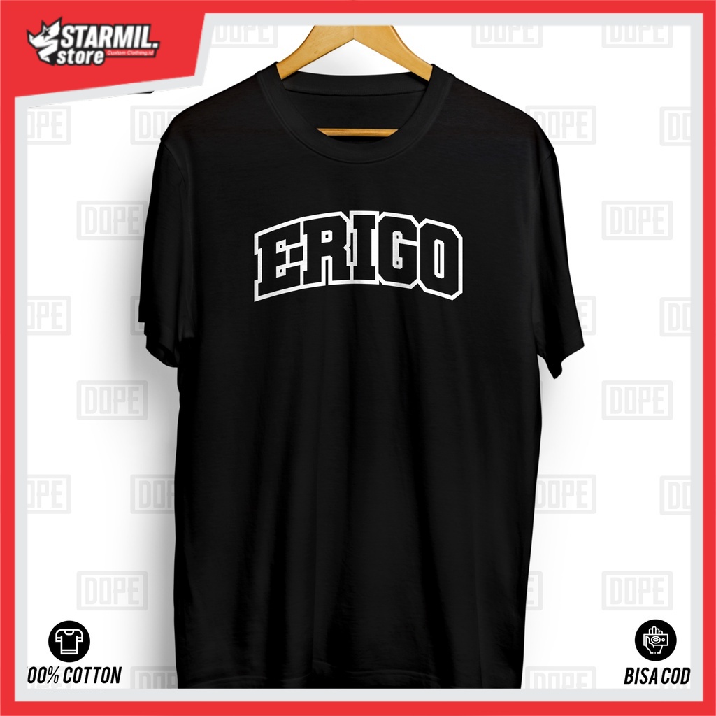 KAOS ERIGO PRIA wanita apparel cotton combed 30s original 100% erigo tshirt premium wanita pria erig