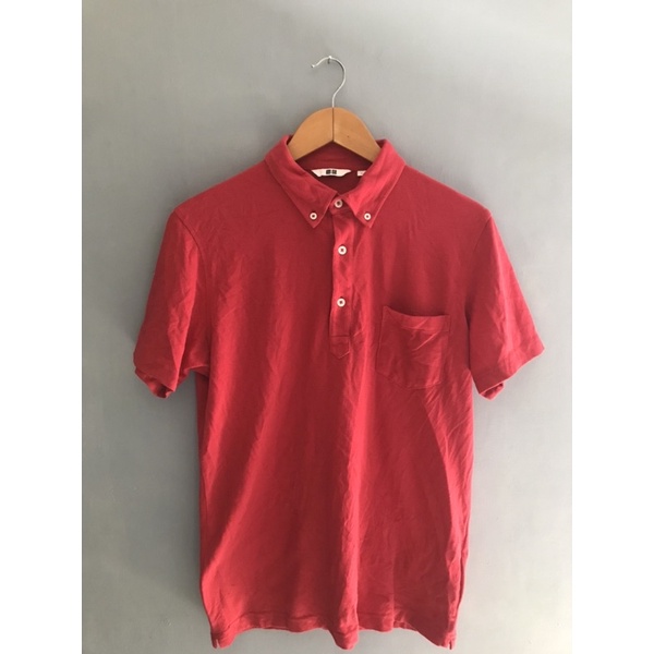 Kaos Kerah Uniqlo Size (M big /L) PL Second Keren