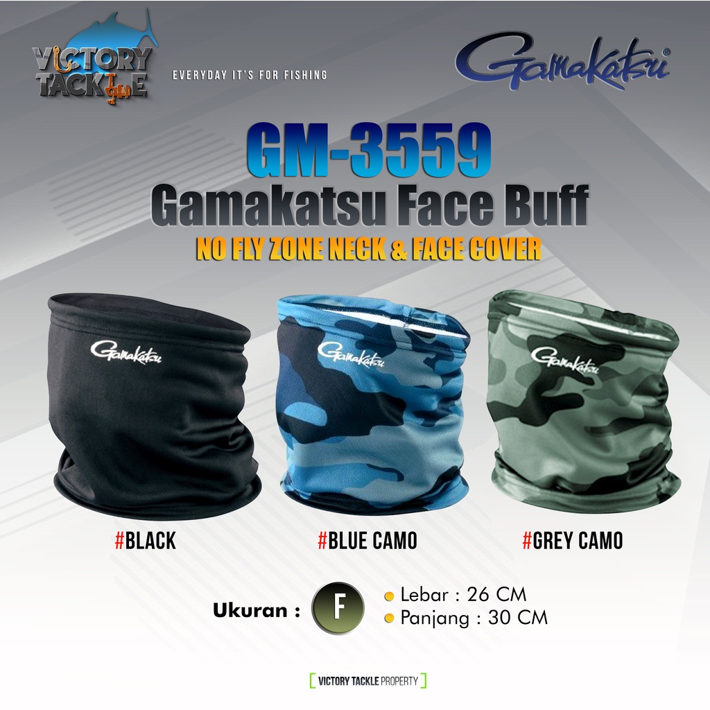 Apparel Mancing  GAMAKATSU NECK &amp; FACE COVER GM-3559 NO FLY ZONE