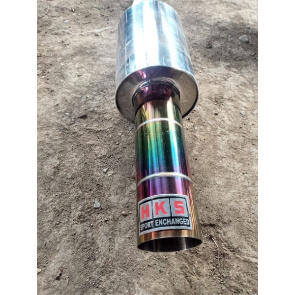 knalpot mobil hks pelangi corong panjang suara bass kering untuk semua tipe mobil