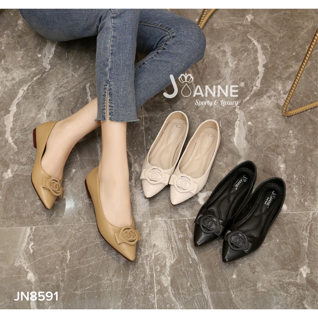 JOANNE Sepatu Kerja Flats Shoes #JN8591 ORIGINAL