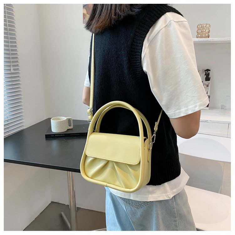 KOREAN CUTE MESSENGER BAG PASTEL COLOR / TAS SLING BAG FASHION LUCU / TAS SELEMPANG KOREA KULIT LEATHER / Hammock bag simple mini import