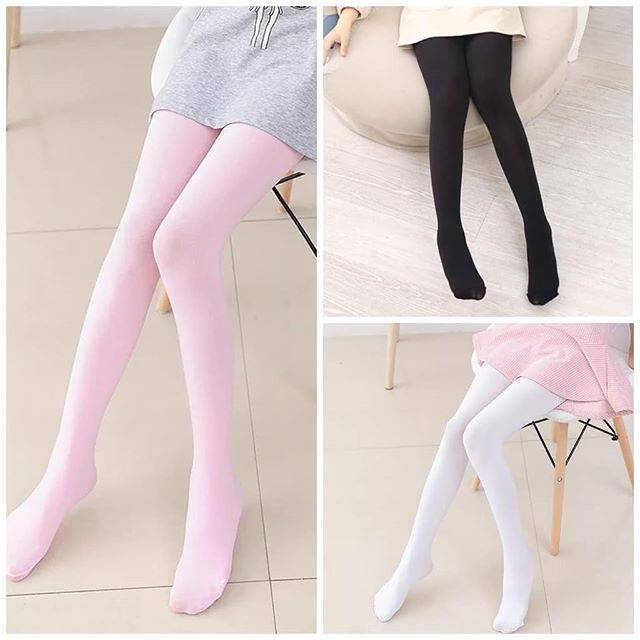 STOCKING WHITE BLACK PINK STOCKING ANAK IMPORT PUTIH HITAM