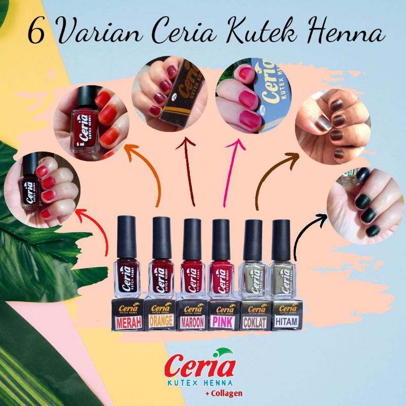 CERIA NAIL HENNA / CERIA KUTEK HENNA / KUTEK / HENA / PACAR KUKU / TUFFAH / NAURAA