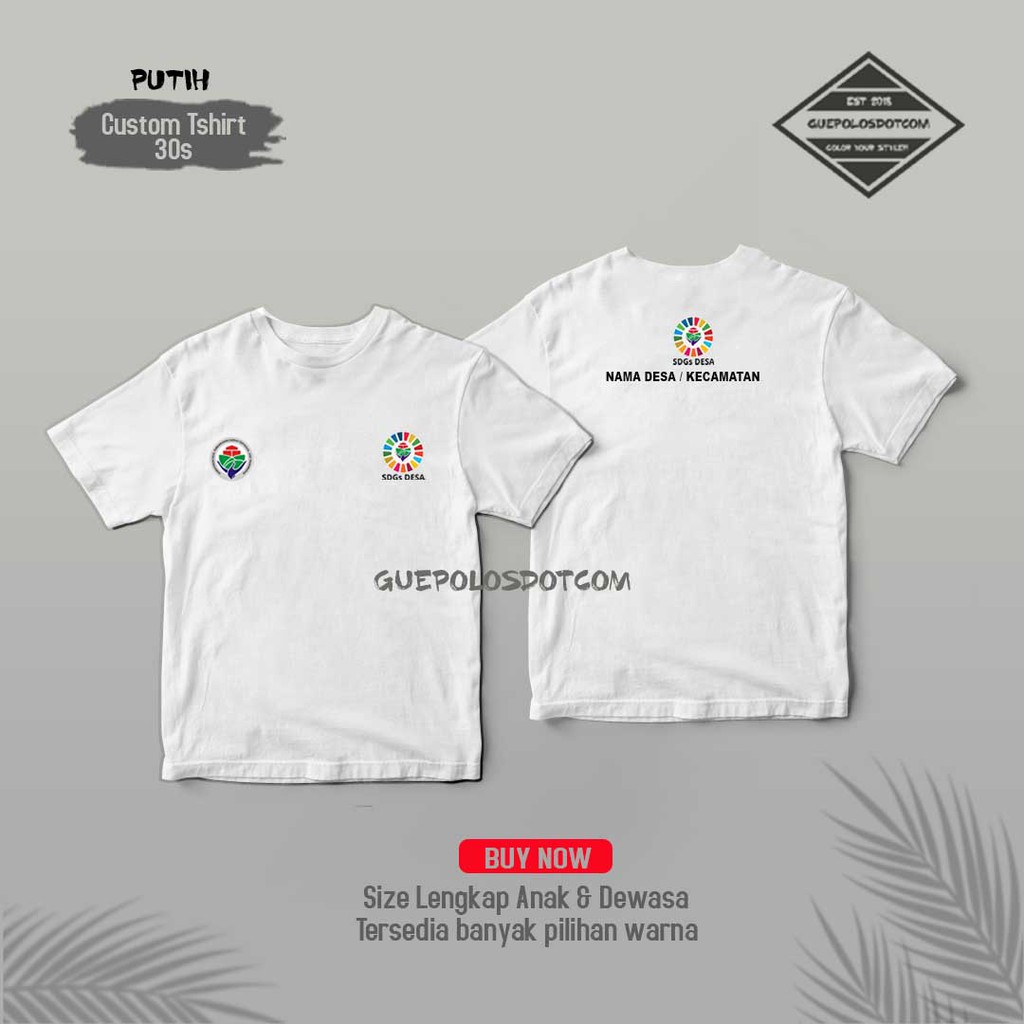 Kaos SDGs 02 - Kaos Baju SDGs Desa dan logo KEMENDESA FREE NAMA DESA - Kaos KEMENDESA - KAOS