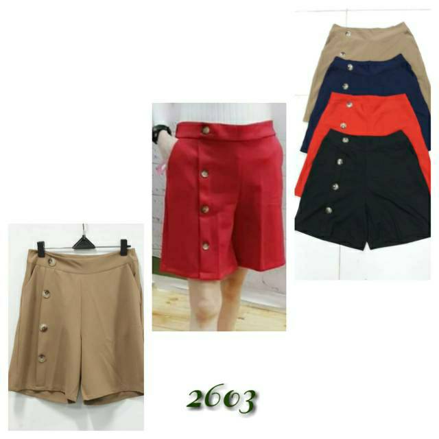 Button mini pants jumbo bigsize / celana pendek wanita berkancing