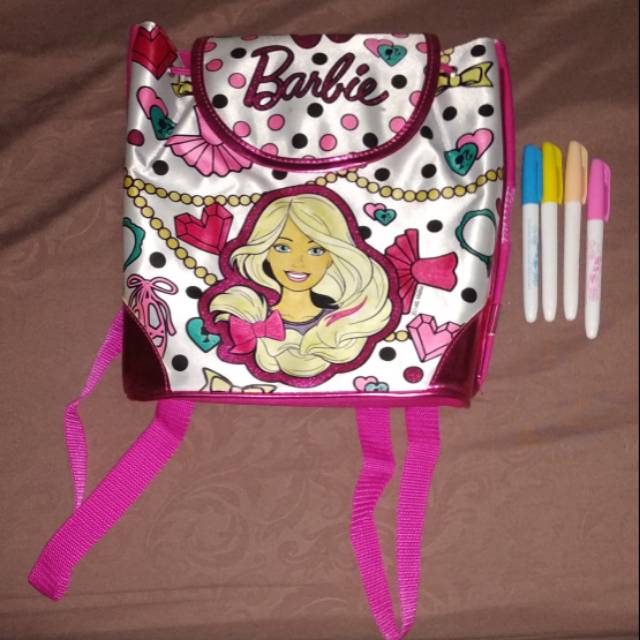 Color Barbie Bag preloved Lukis tas