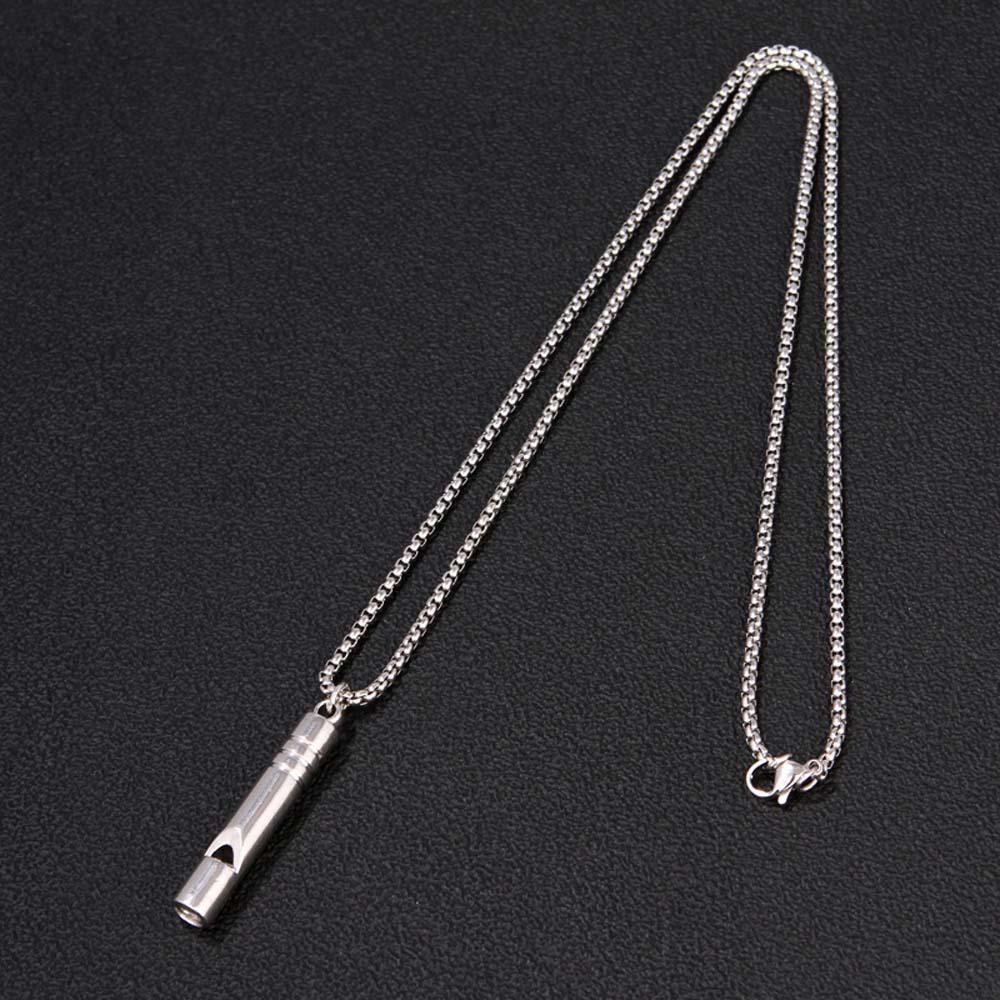 REBUY Rebuy Whistle necklace Personality Simple Wanita Gaya Keren Hip-hop Alloy Sweater Rantai