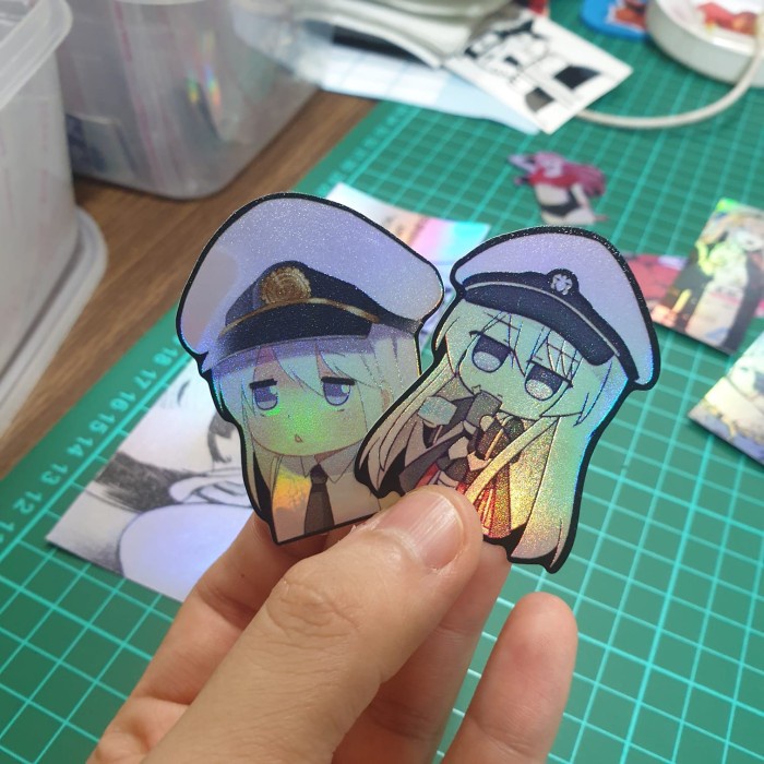 Sticker Hologram Anime - PSH979 - Azure Lane 2pcs