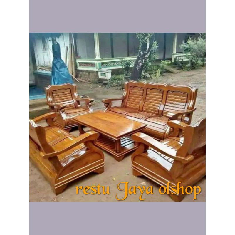KURSI TAMU KURSI JATI BANGKU KAYU JATI