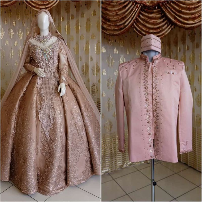 GAUN PENGANTIN FULL PAYET COUPLE