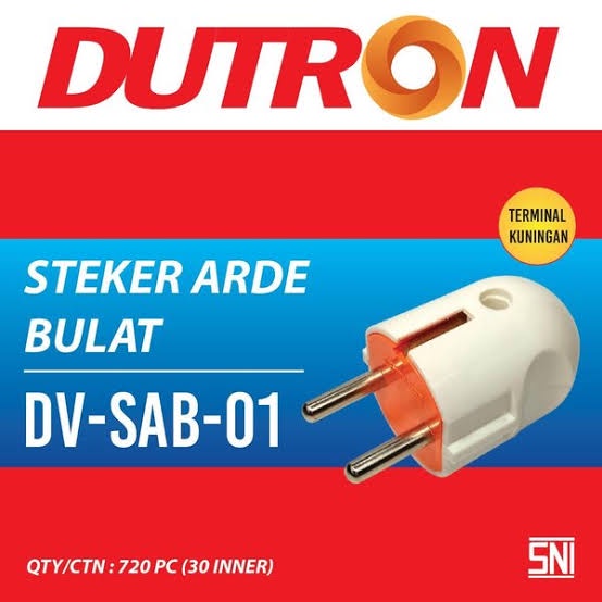 Dutron Colokan Listrik Steker Arde Bulat DV-SAB-01