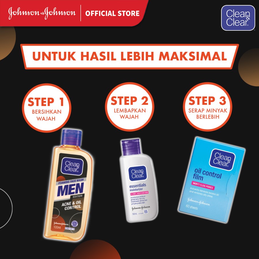 Clean & Clear Foaming Face Wash Men Sabun Cuci Muka 100ml