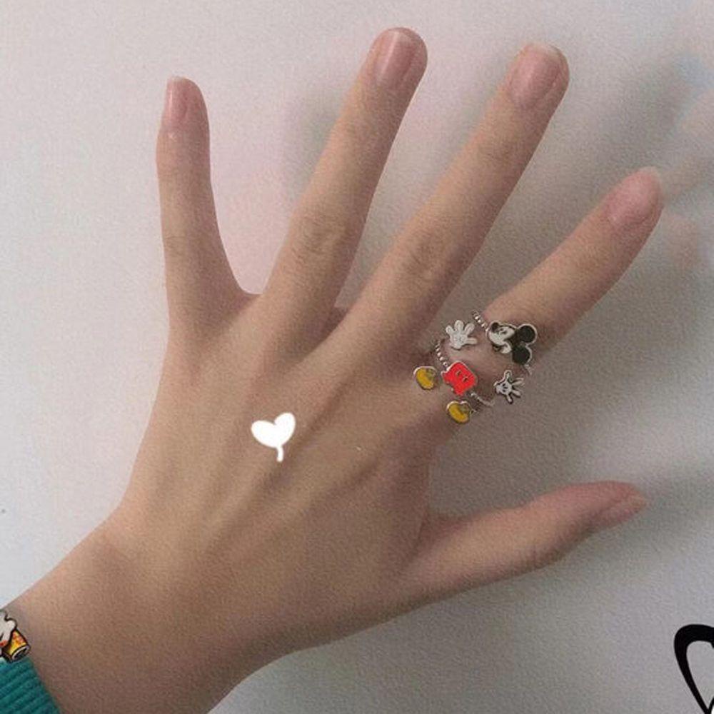 [Elegan] Cincin Wanita Mewah Kreatif Lucu Mouse Kawaii Multi Layer Perhiasan Fashion Jepang