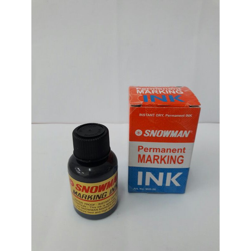 

Tinta Spidol Permanent Marking / Refill ink Snowman permanen hitam