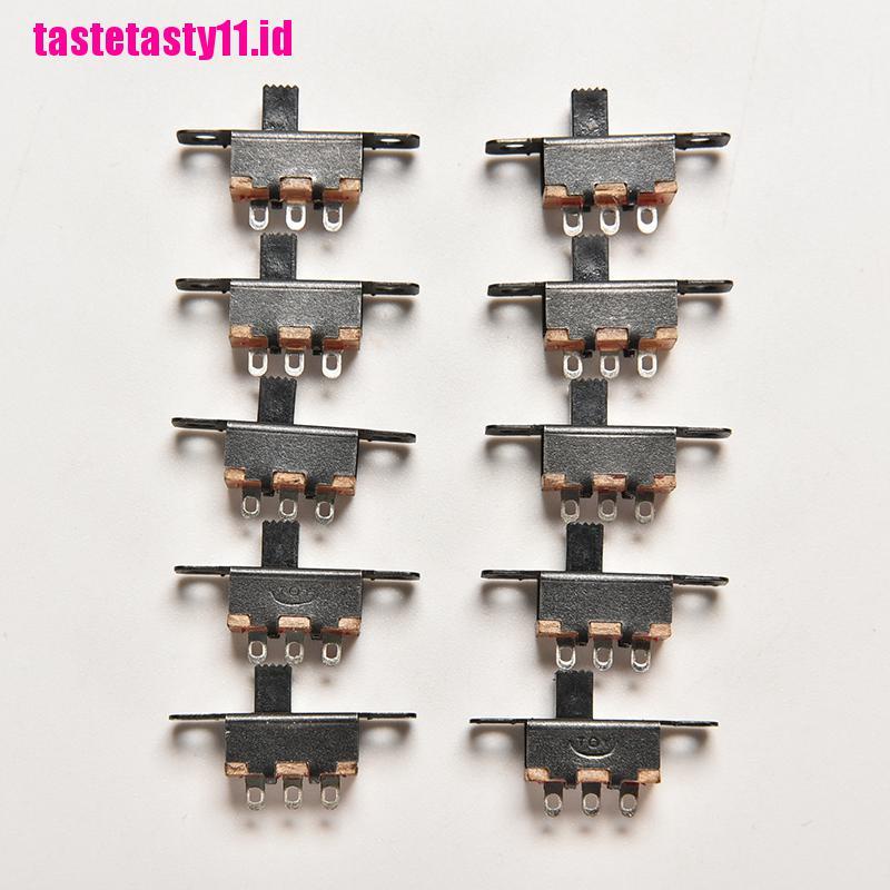 20 Pcs 3 Solder Lug Pin 2 Posisi ON / ON / ON SPDT Panel Slide Vertikal Mini