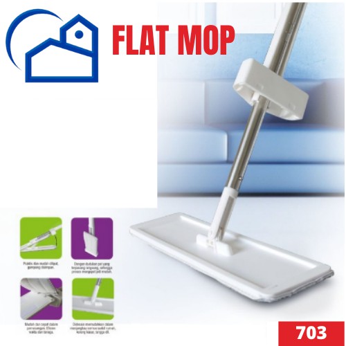 Alat Pel Lantai Flat Mop Praktis Ultra Mop Hand Free Hand Free Mop