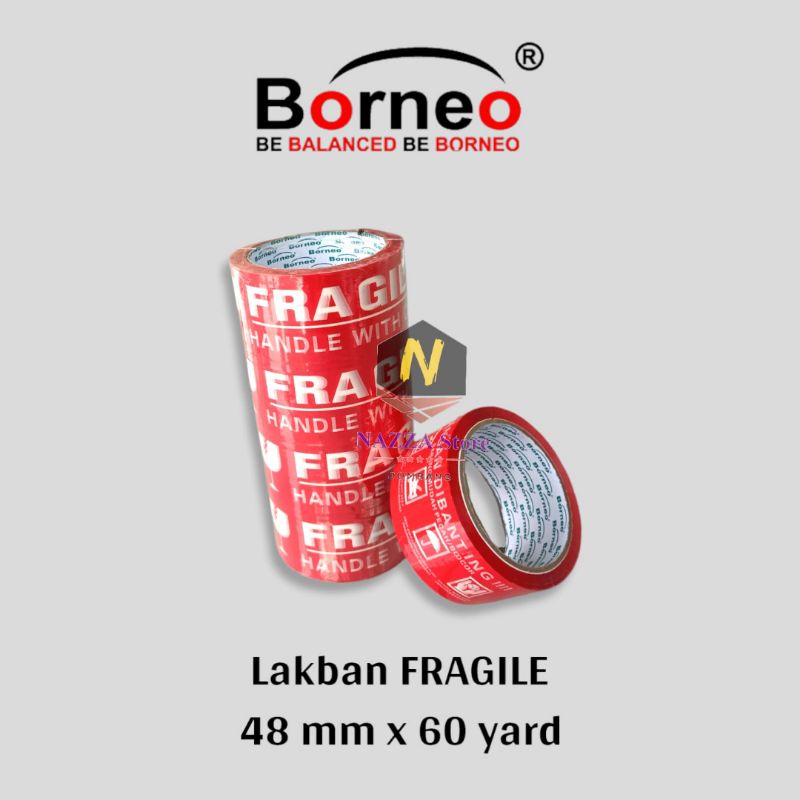 

BORNEO Lakban FRAGILE 48 mm x 60 yard