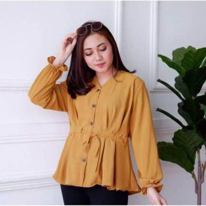 KIARA BLOUSE//BLOUSE TALI DEPAN:Ld 100cm Pj:65cm