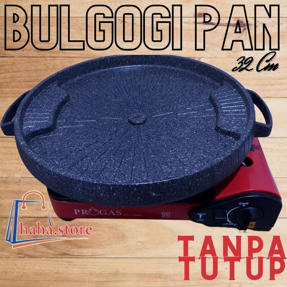 BULGOGI PAN TANPA TUTUP KACA - Bulgogi Pan 32cm Grill Marble Panggangan BBQ - Grill Pan 32 cm