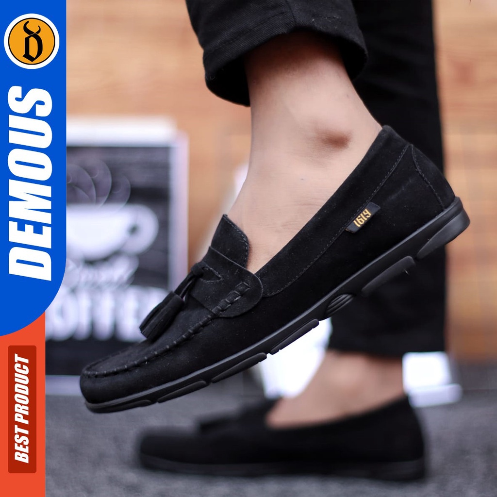 DEMOUS Eyki - Sepatu Slip On Pria Casual