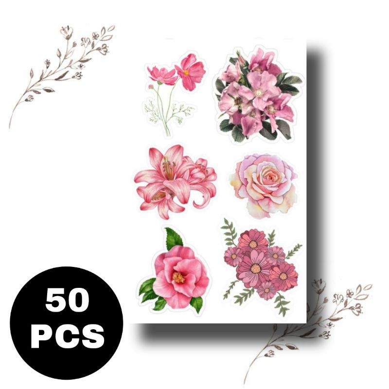 

STICKER DECO FLORAL SET BUJO SCRAPBOOKING