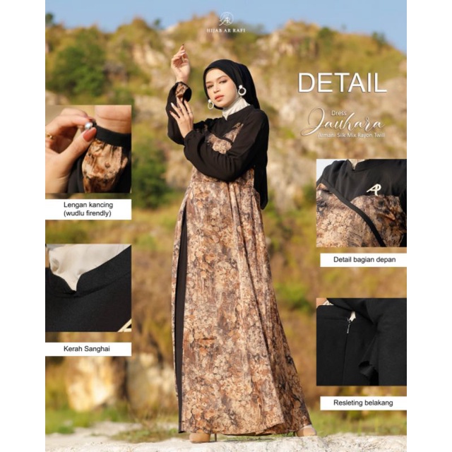 Jauhara Dress Terbaru Ar Rafi Baju Gamis Wanita Kekinian By Arrafi || Anniha Collection