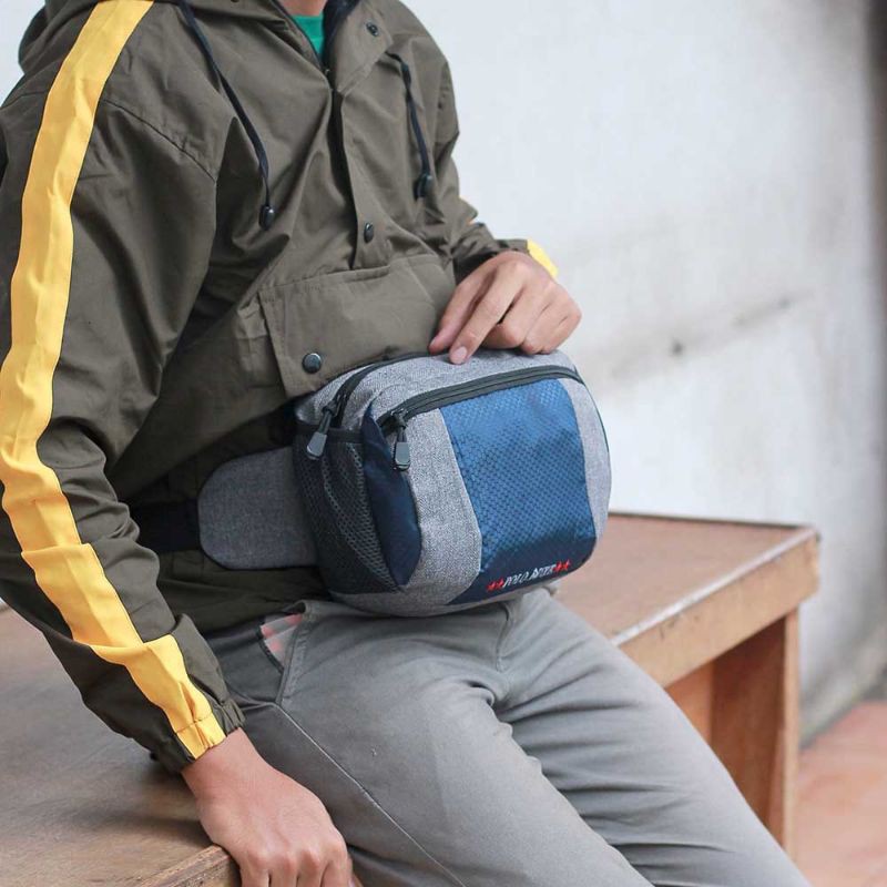 New Arrival - Tas salempang waistbag pria slingbag pinggang gunung terbaru doble premium COD