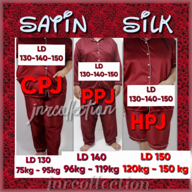 Baju Tidur Lengan Celana Panjang Couple Setelan / Piyama satin polos pasangan anak cowo cewek