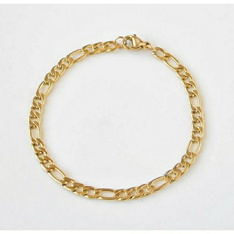 GELANG RANTAI GOLD SIMPLE TITANIUM PRIA DAN WANITA