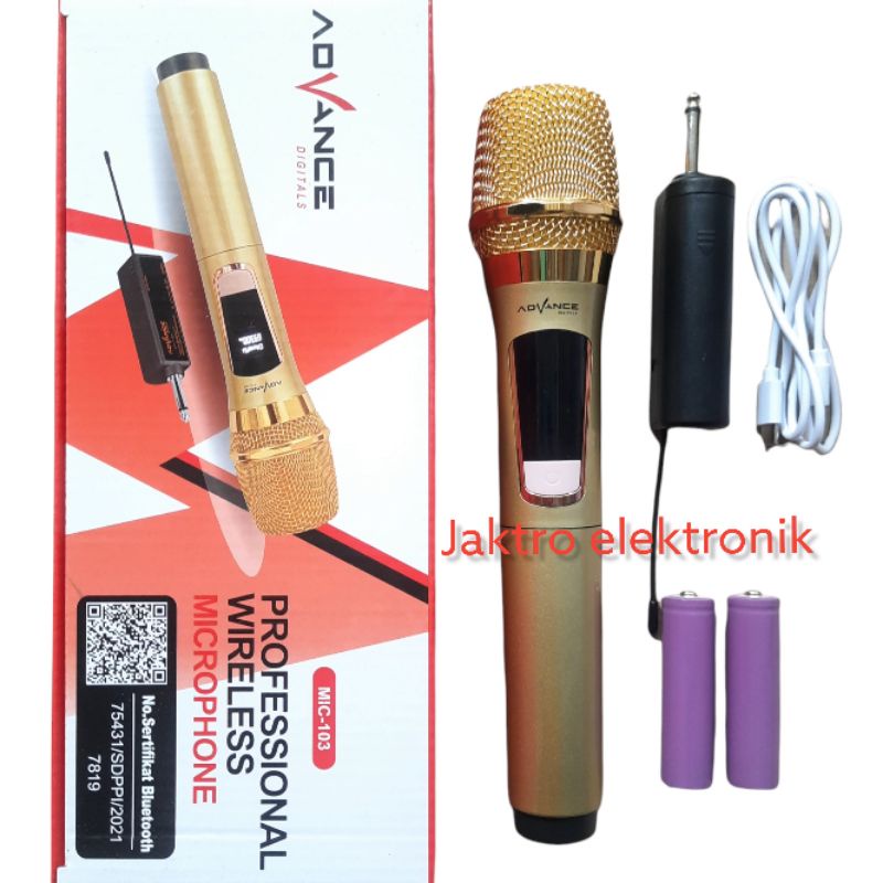 Mic Wirelles Advance 102/103 Mic Bluetooth Tanpa Kabel