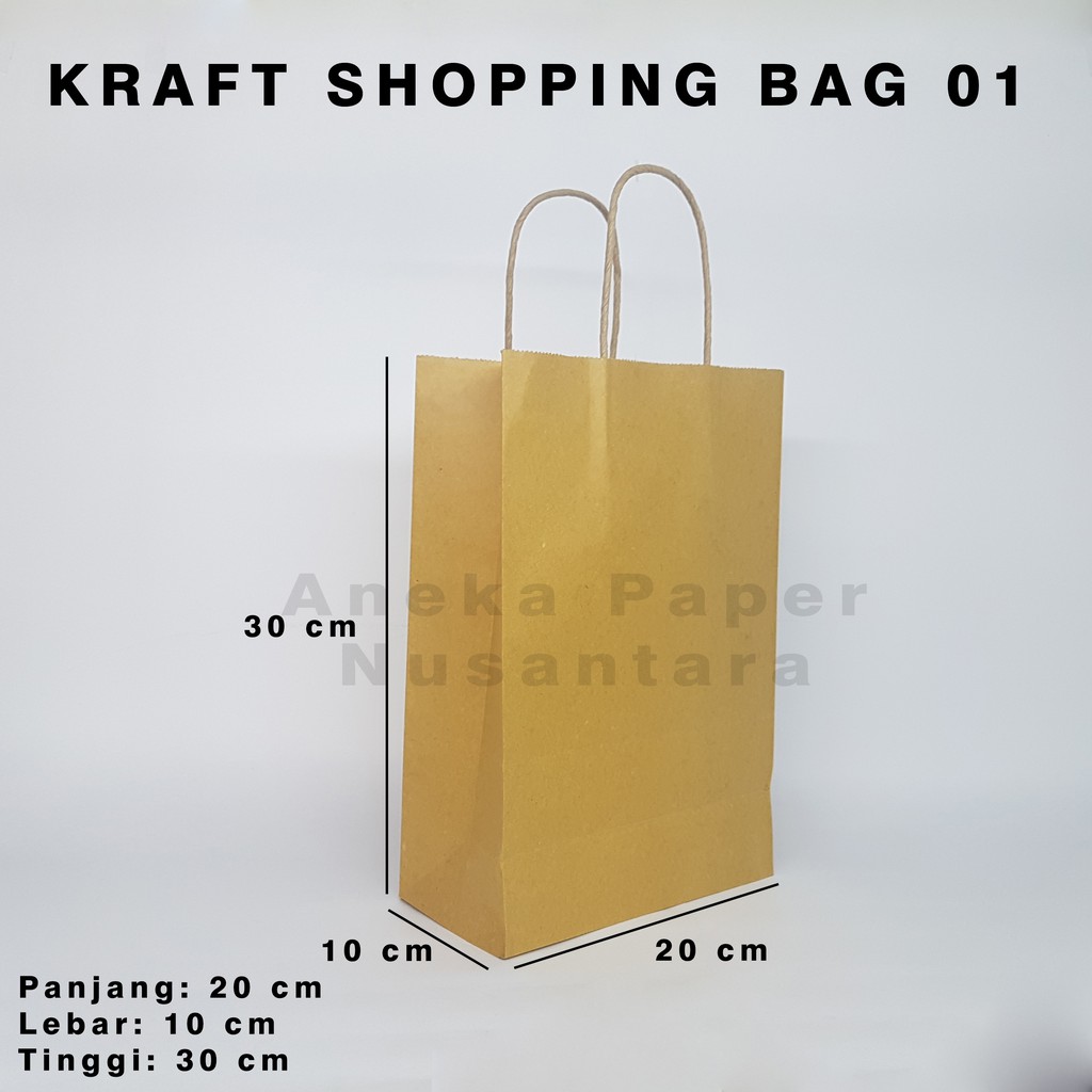 

Kraft Paper Bag - Kraft Shopping Bag Polos 001