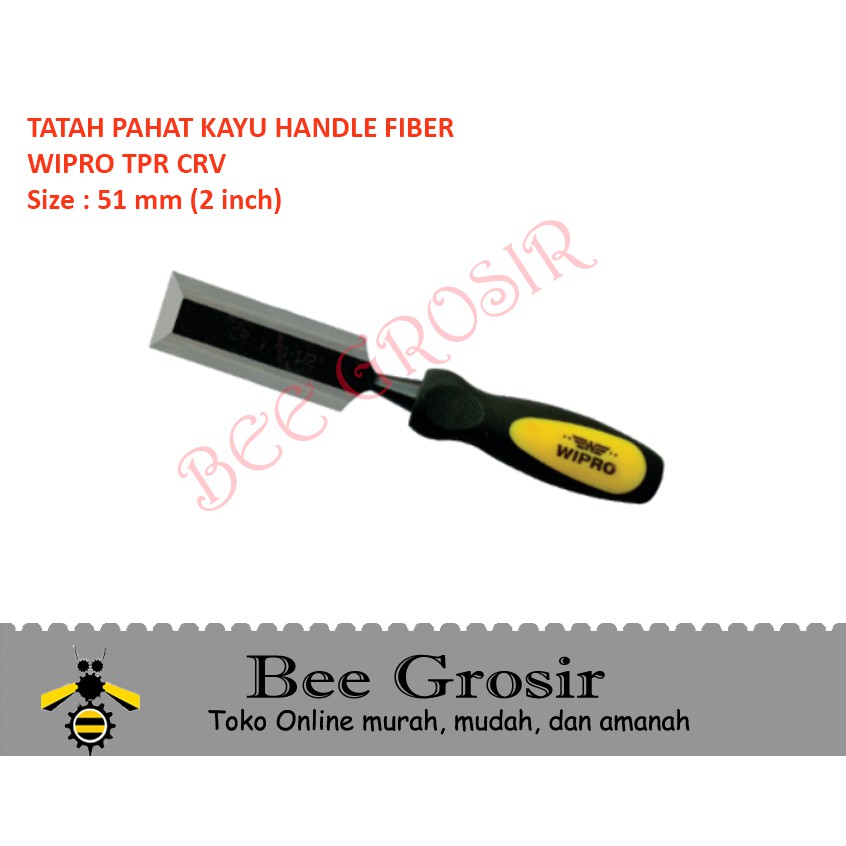 Tata Kayu Pahat Kayu 51mm Handle Fiber WIPRO