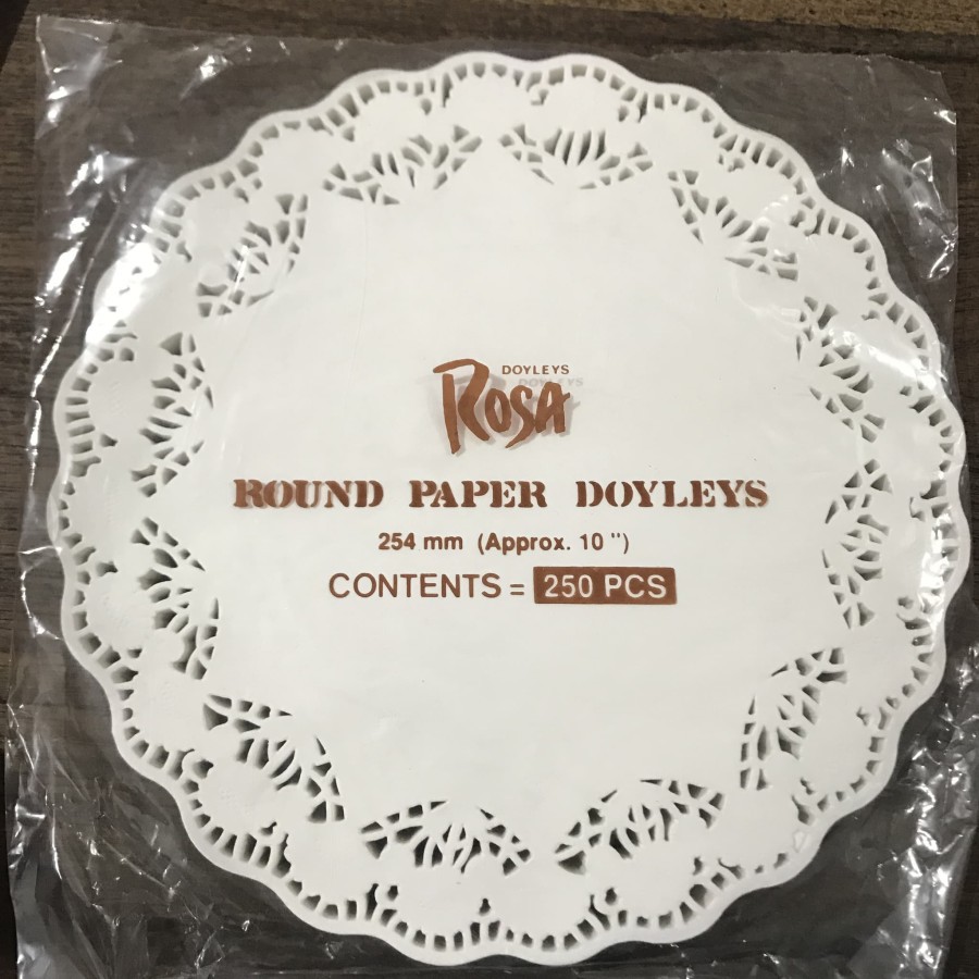 Alas Renda Kue Kue  Bulat - Round Paper Doyleys uk 10&quot; isi 250lbr