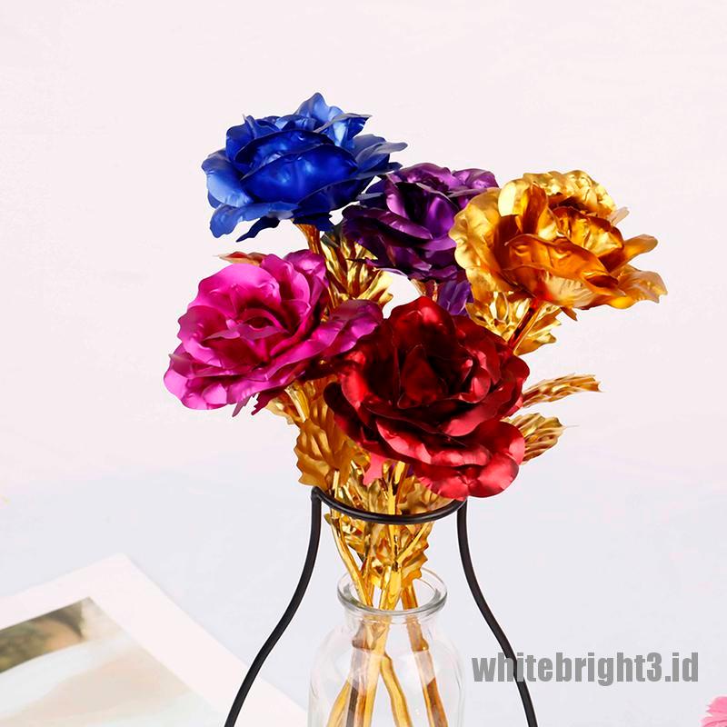 ❤WHITE3❤ 24k gold plated golden rose flowers anniversary valentine's day lovers'