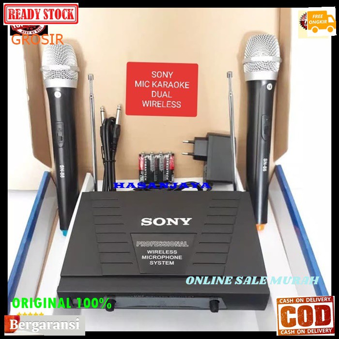 G109 SONY mic karaoke mik vokal wireless sepasang dual mikroG109 SONY mic karaoke G109 mik vokal wireless sepasang dual mikrophone Wireles double microphone profesional pro suara audio sound syatem sistem panggung dj studio dobel G109  Sepasang  jarak