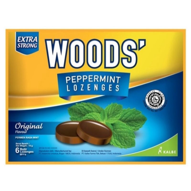 

Woods lozenges Oringinal isi 15 sachet