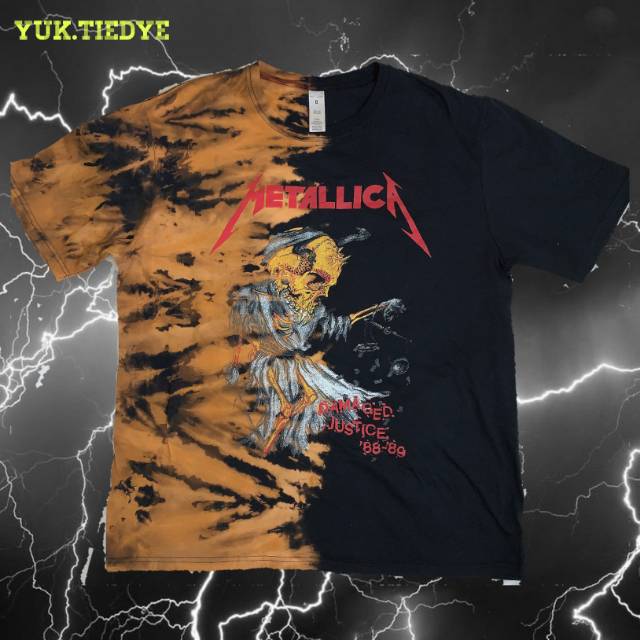 HALF METALLICA TIE DYE  TSHIRT BAND