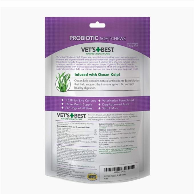 Terbaik Vitamin Suplemen Anjing Vets Best Probiotic Soft Chews 120gr Sale Shopee Indonesia
