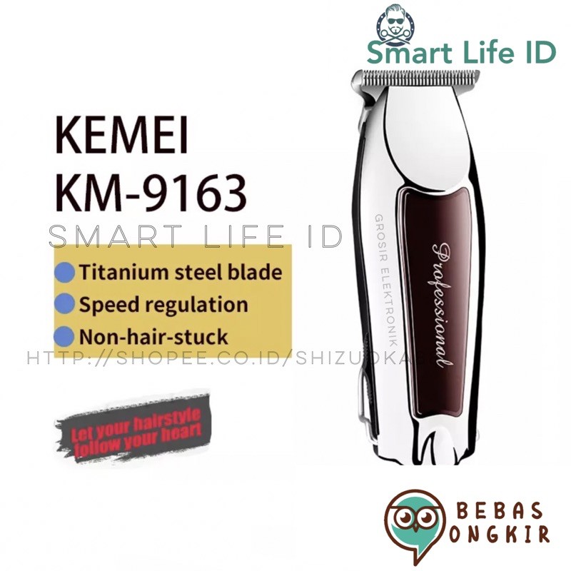 Kemei KM 9163 Alat Cukur Rambut Hair Clipper Trimmer Detailer Turbo Cukuran Kemei KM-9163