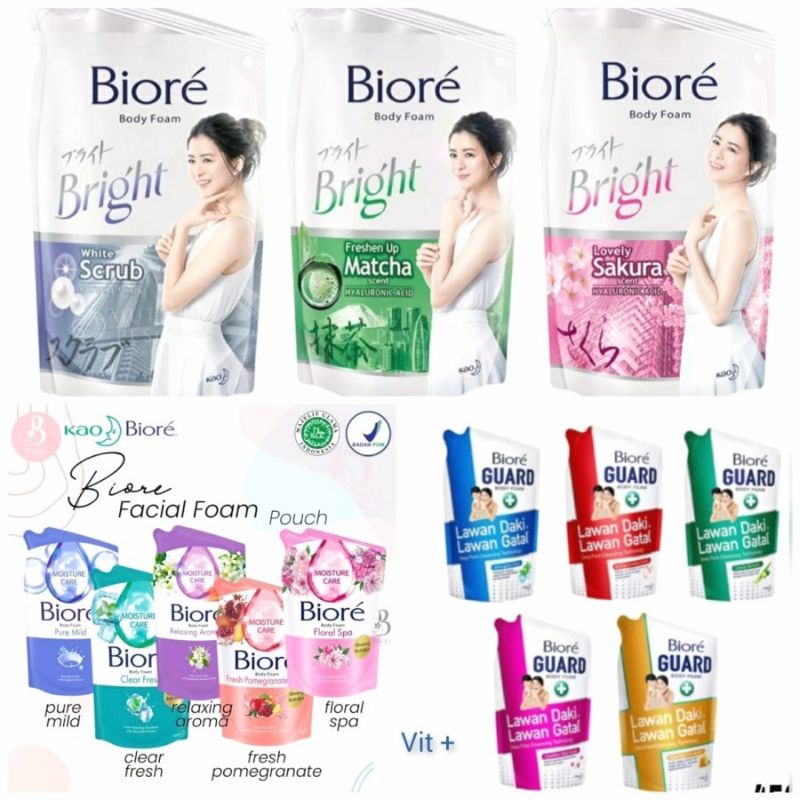 BIORÉ Body Wash 400ml / 380ml Bright Series - Guard Series - All Variant